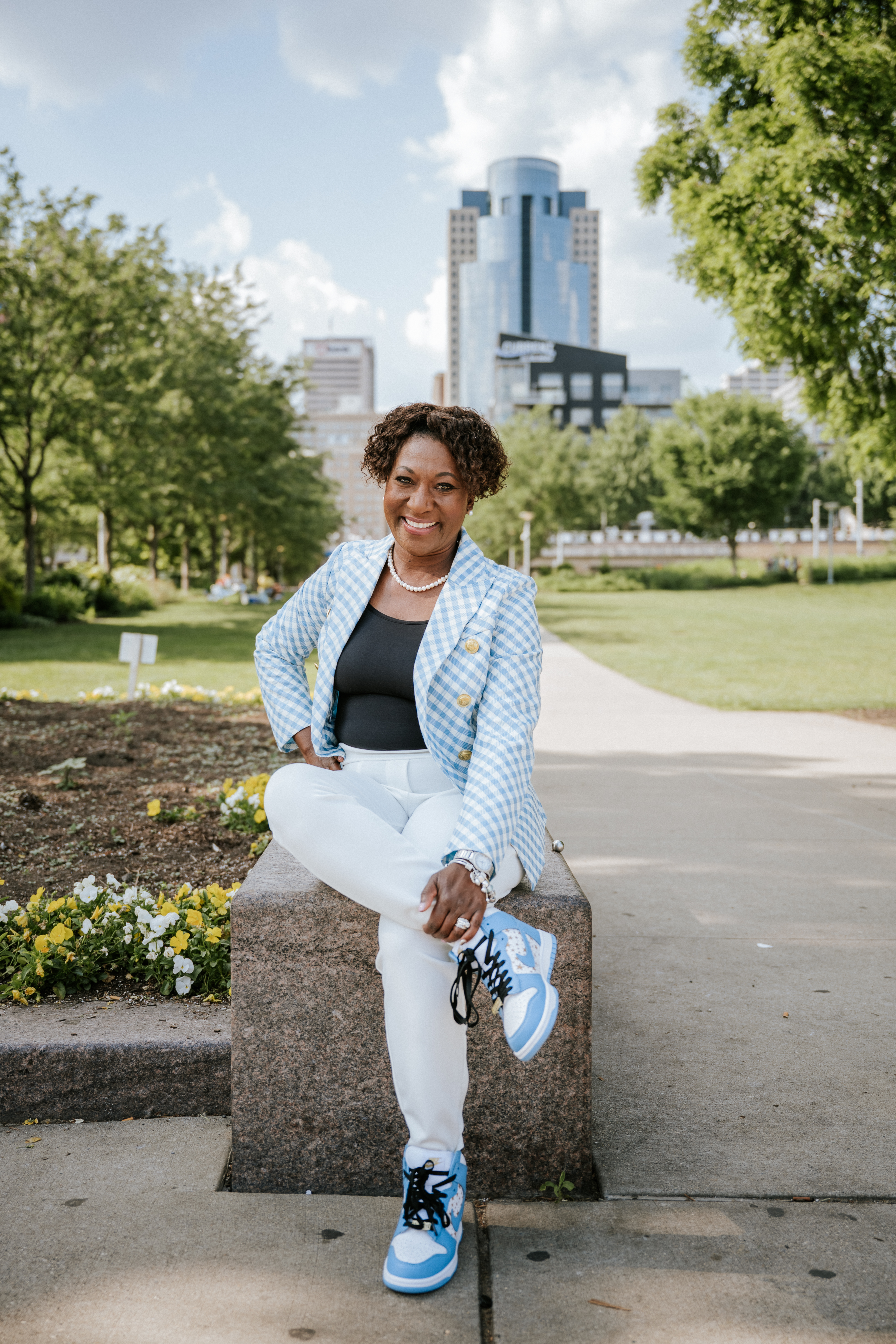 Dr. Turney with city skyline